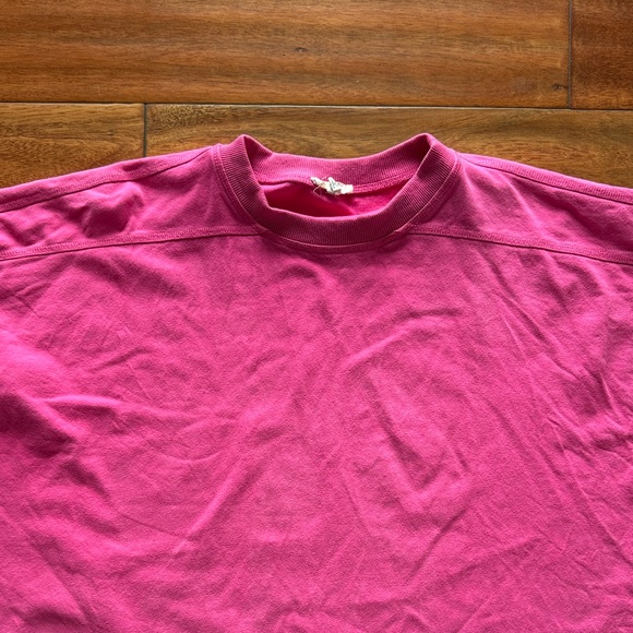 Easel Pink Long Sleeve Crew neck Sweatshirt Oversized Medium 100% Cotton - Picture 4 of 8